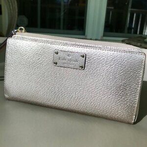 Silver Kate Spade Wallet wristlet